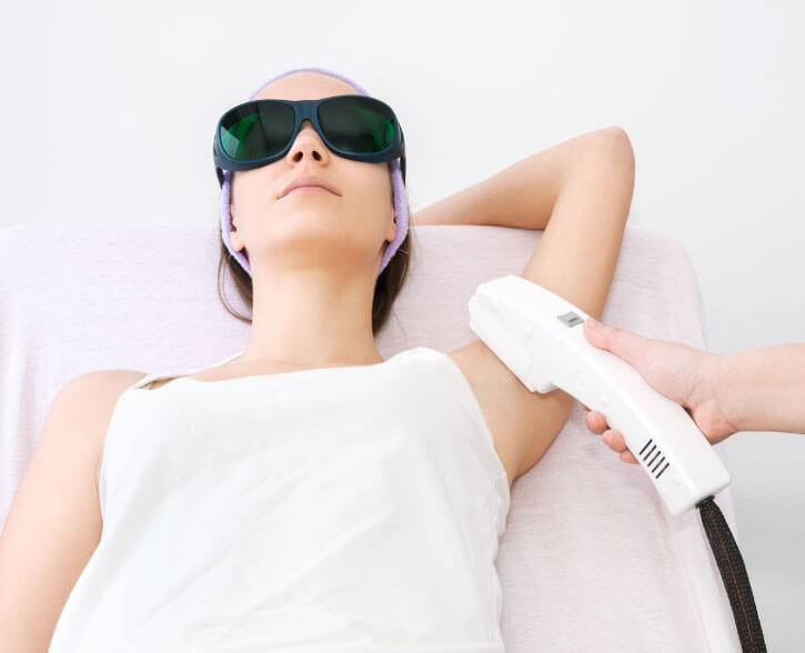 Underarm laser hair removal